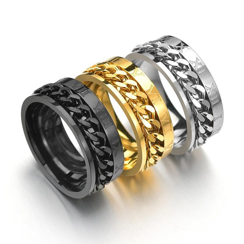 Stainless Steel Personality Men'S Ring