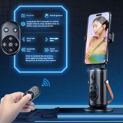 Smart AI Face Recognition Mobile Live Streaming Bluetooth Selfie Holder